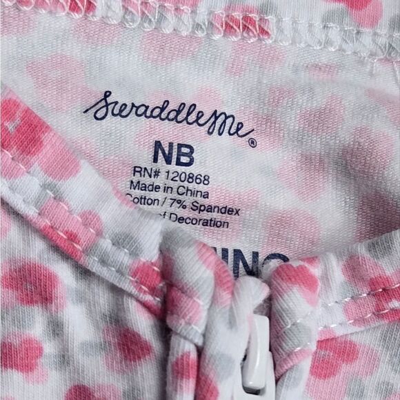 Swaddle Pod Newborn 0-2M Pink Floral Baby Girl Zip Front Sleepsack Lightweight - Picture 2 of 8